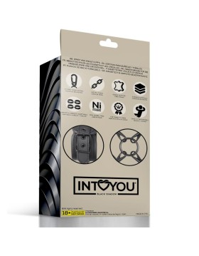 INTOYOU BLACK SHADOW SET DE ESPOSAS PARA TOBILLOS Y MUÑECAS CUERO VEGANO