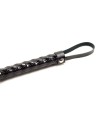 FLOGGER PATRÓN DE DIAMANTE Y MANGO DE METAL 39 CM NEGRO - LATETOBED BDSM LINE