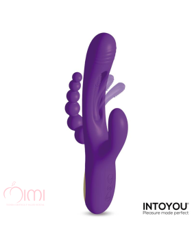 TRIYA 3 MOTORS - FLIPPING TONGUE VIBRATOR WITH ANAL BEADS