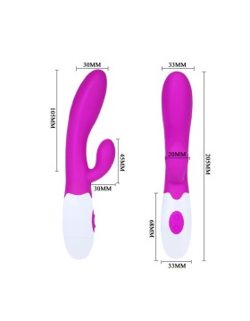 VIBRADOR CON ESTIMULADOR CLITORIS ALVIS - PRETTY LOVE FLIRTATION