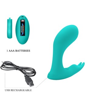 IDABELLE VIBRATION & PULSATION CONTROL REMOTO AZUL - PRETTY LOVE