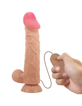 DILDO REALÍSTICO CON VENTOSA PIEL DESLIZANTE NATURAL 24 CM - PRETTY LOVE - SLIDING SKIN SERIES