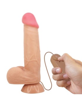 DILDO REALÍSTICO CON VENTOSA PIEL DESLIZANTE NATURAL 21.8 CM - PRETTY LOVE - SLIDING SKIN SERIES