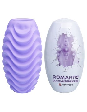 HUEVO MASTURBADOR ROMANTIC DOBLE CARA LILA - PRETTY LOVE