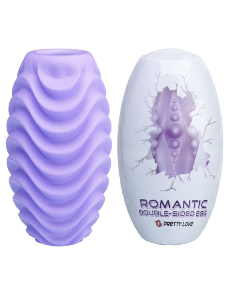 HUEVO MASTURBADOR ROMANTIC DOBLE CARA LILA - PRETTY LOVE