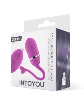 HUEVO VIBRADOR CONTROL REMOTO ODISE USB SILICONA ROSA - INTOYOU