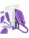 HUEVO VIBRADOR CONTROL REMOTO ODISE USB SILICONA PÚRPURA - INTOYOU