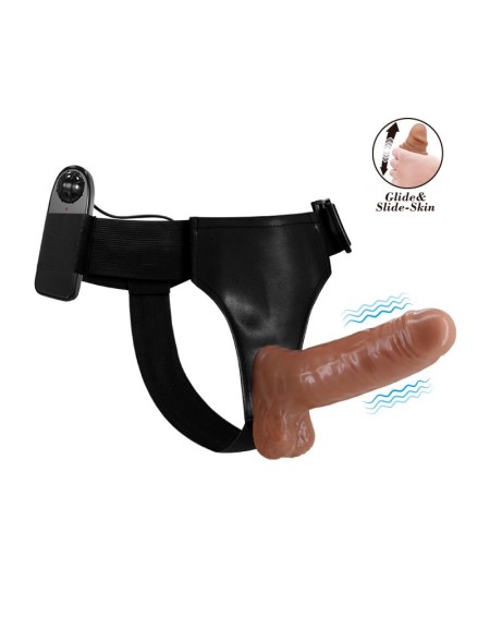 ARNÉS CON DILDO RETRACTIL CON VIBRACIÓN - BAILE