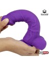 DILDO REALISTA SILICONA LÍQUIDA DUAL LAYER 20CM PÚRPURA - LIKETRUE