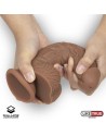 DILDO REALISTA SILICONA LÍQUIDA DUAL LAYER 21 CM BRONCEADO - LIKETRUE