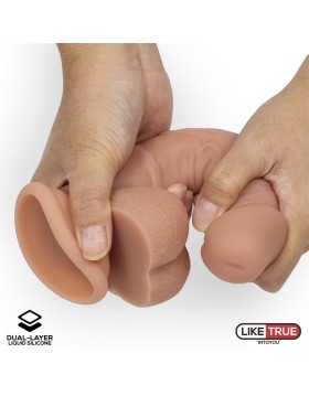 DILDO REALISTA SILICONA LÍQUIDA DUAL LAYER 20 CM - LIKETRUE