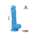 DILDO REALISTA SILICONA LÍQUIDA DUAL LAYER 20 CM AZUL de LIKETRUE