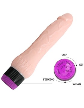 PENE VIBRADOR REALISTICO BASE ANCHA 22 CM - BAILE