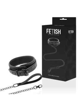 COLLAR CON CADENA CON FORRO DE NEOPRENO - FETISH SUBMISSIVE