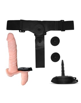 ARNÉS LATETOBED BATEK CON DILDO DOBLE DESMONTABLE, PUNTO G Y VIBRACIÓN CONTROL REMOTO