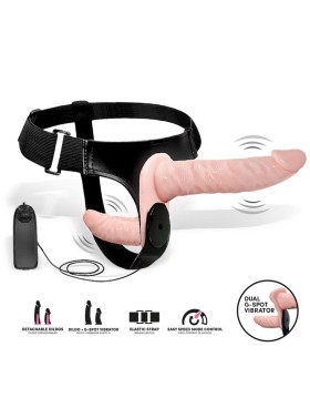 ARNÉS LATETOBED BATEK CON DILDO DOBLE DESMONTABLE, PUNTO G Y VIBRACIÓN CONTROL REMOTO