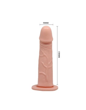 BAILE ARNÉS CON DILDO VIBRADOR NATURAL 15 CM