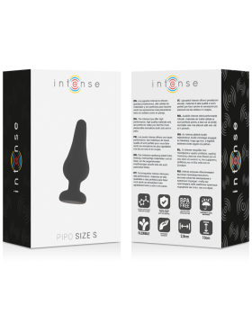 ANAL PLUG PIPO S SILICONE NEGRO 9.8 CM