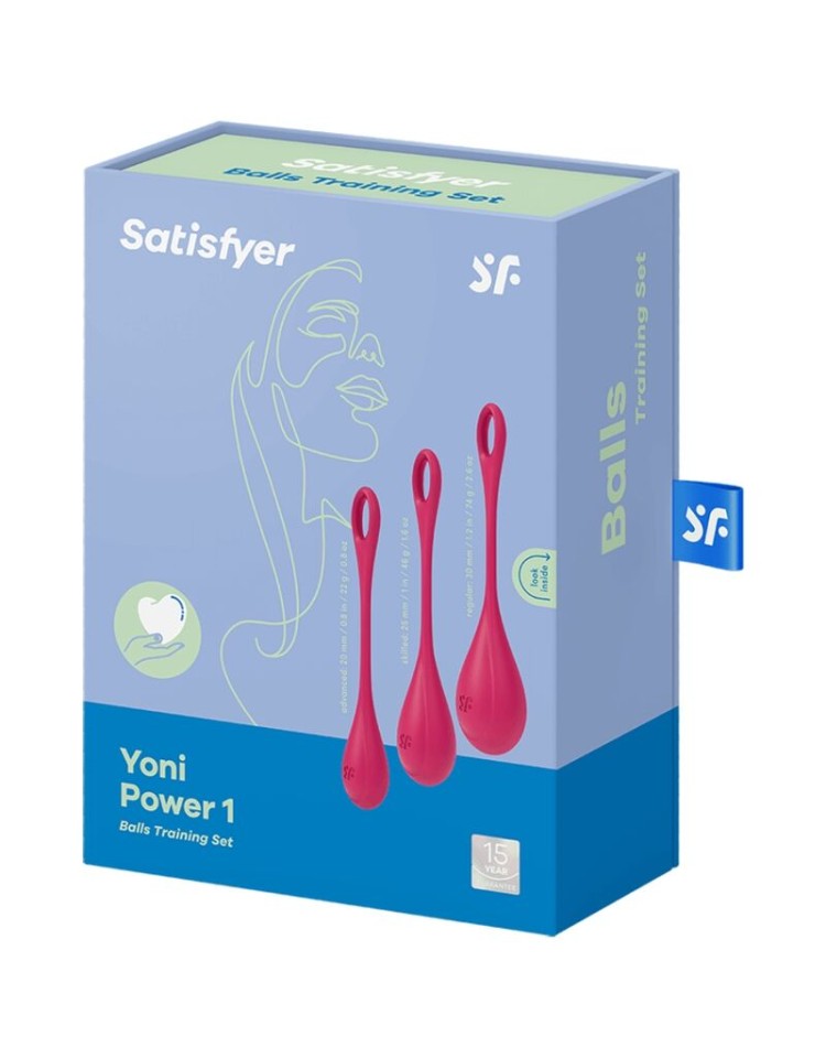 SATISFYER - YONI POWER 1 KIT DE ENTRENAMIENTO ROJO