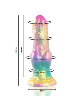 IRIS DILDO CON TESTÍCULOS ARCOÍRIS DE PLACER