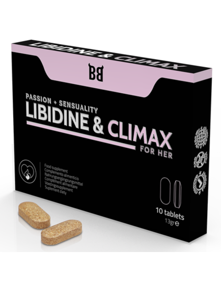 LIBIDINE & CLIMAX AUMENTO LÍBIDO PARA MUJER 10 CÁPSULAS