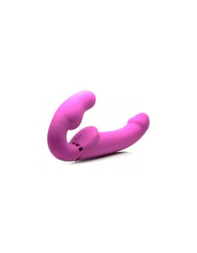 STRAP U Inflatable Vibrador Doble Funcion Inflable Control Remoto Rosa