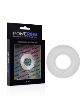 POWERING- SUPER FLEXIBLE Y RESISTENTE ANILLO PENE 4.5CM PR07 CLEAR