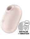 SATISFYER - PRO TO GO 2 ESTIMULADOR Y VIBRADOR DOBLE BEIGE