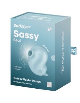 SATISFYER - SASSY SEAL ESTIMULADOR & VIBRADOR AZUL