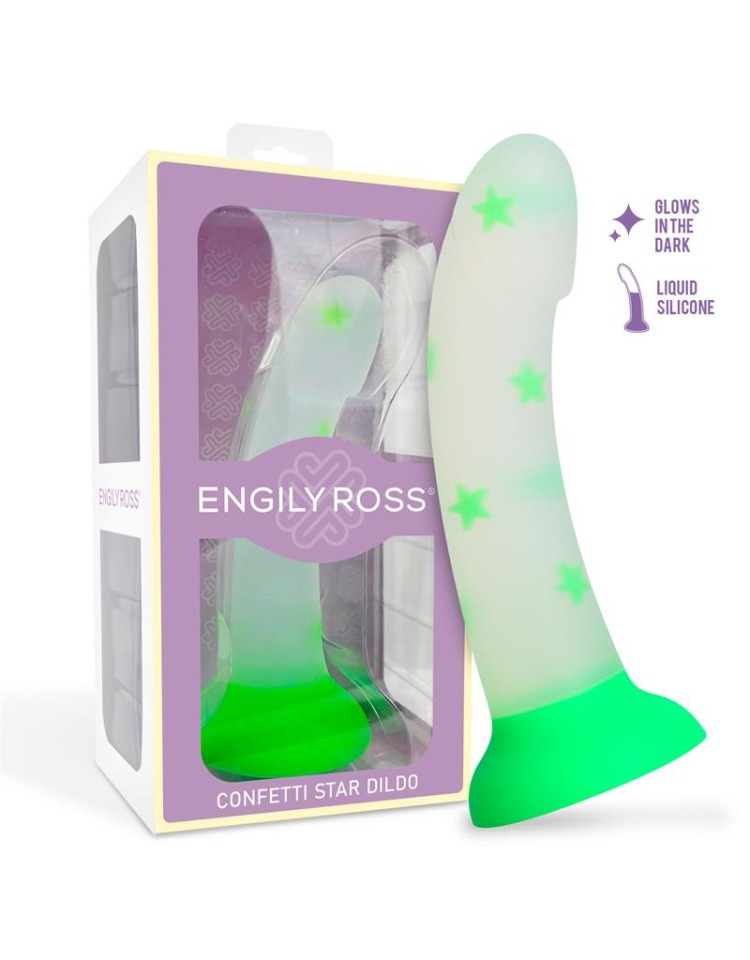 DILDO LUMINISCENTE CON ESTRELLAS