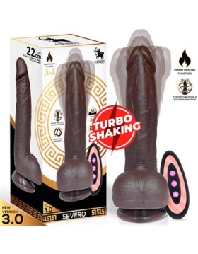 Dildo Realista Turbo Shaking Thrusting, Rotación 360º Control Remoto Efecto Calor - Severio