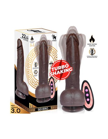 Dildo Realista Turbo Shaking Thrusting, Rotación 360º Control Remoto Efecto Calor - Severio