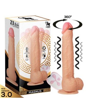 Dildo Realista Vibrador y Rotador Control Remoto Silicona Líquida - Magnus