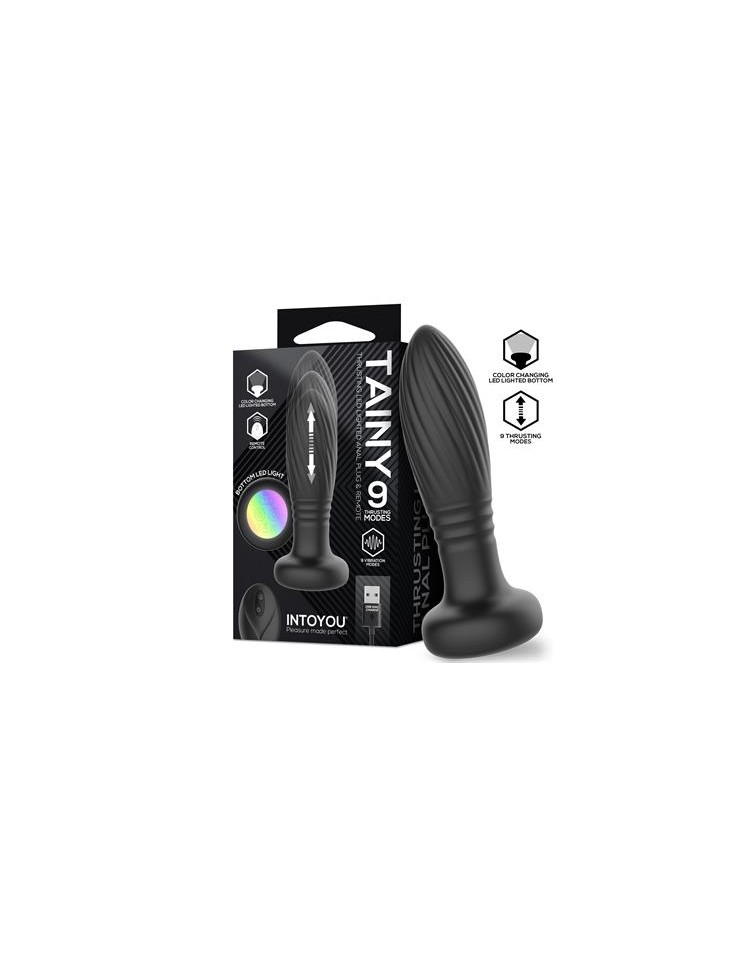 Tainy Plug Anal con Thrusting y Luces Led con Control Remoto