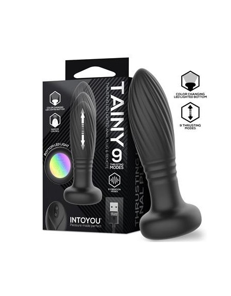 Tainy Plug Anal con Thrusting y Luces Led con Control Remoto