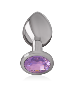 PLUG ANAL METAL ALUMINIO CON CRISTAL VIOLETA TALLA S