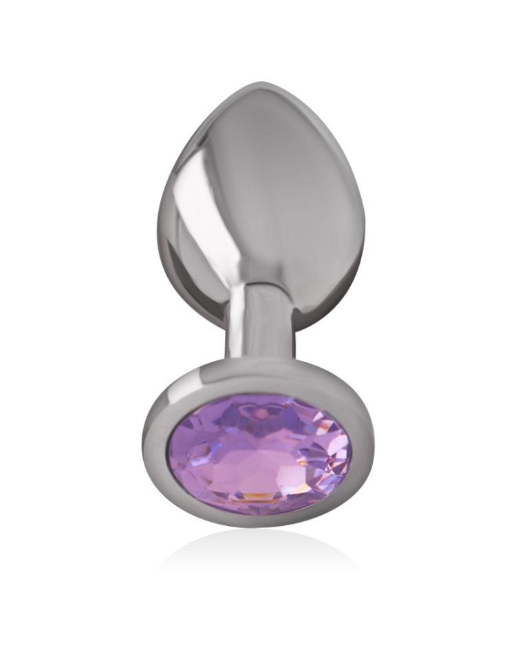 PLUG ANAL METAL ALUMINIO CON CRISTAL VIOLETA TALLA S