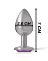 PLUG ANAL METAL ALUMINIO CON CRISTAL VIOLETA TALLA S