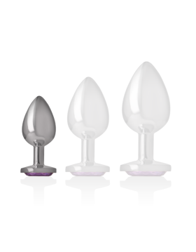 PLUG ANAL METAL ALUMINIO CON CRISTAL VIOLETA TALLA S