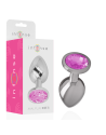 PLUG ANAL METAL ALUMINIO CON CRISTAL ROSA TALLA S