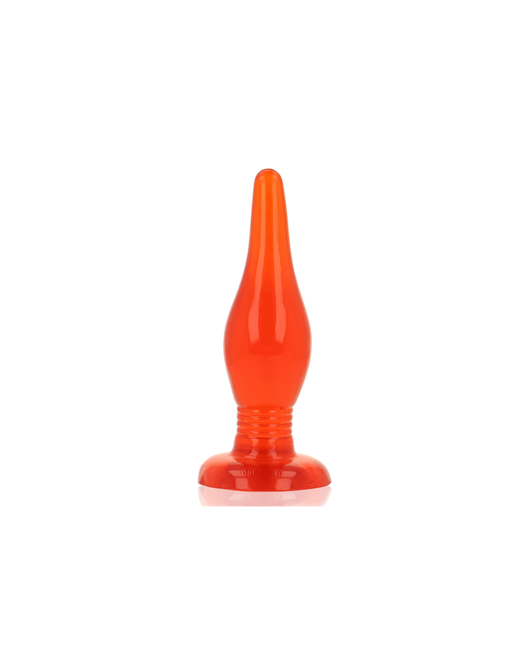 PLUG ANAL TACTO SUAVE ROJO 14.2 CM