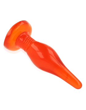 PLUG ANAL TACTO SUAVE ROJO 14.2 CM