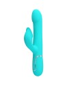 VIBRADOR RABBIT PERLAS VERDE AGUA