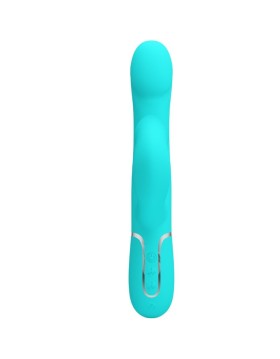 VIBRADOR RABBIT PERLAS VERDE AGUA