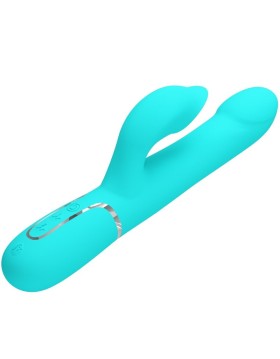 VIBRADOR RABBIT PERLAS VERDE AGUA