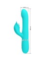 VIBRADOR RABBIT PERLAS VERDE AGUA