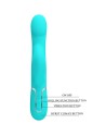 VIBRADOR RABBIT PERLAS VERDE AGUA