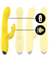 TOKY VIBRADOR MULTIFUNCIÓN RECARGABLE UP & DOWN CON ESTIMULADOR DE CLITORIS AMARILLO