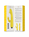 TOKY VIBRADOR MULTIFUNCIÓN RECARGABLE UP & DOWN CON ESTIMULADOR DE CLITORIS AMARILLO