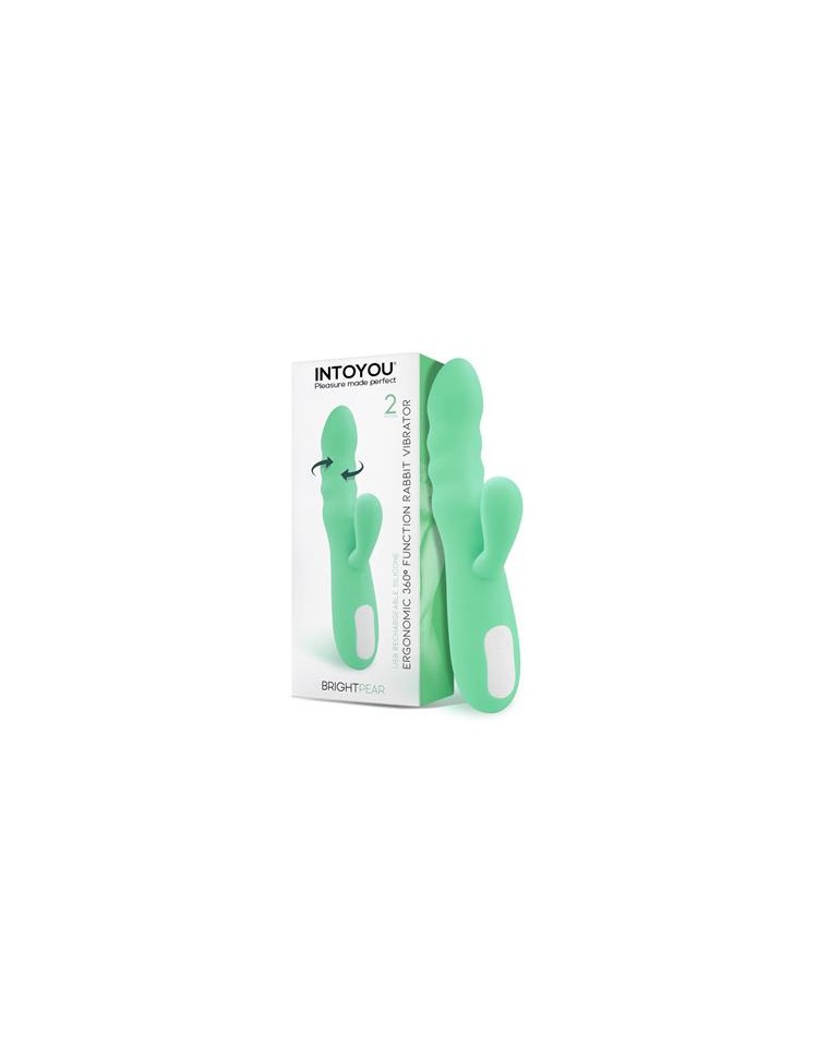 Brightpear Vibrador y Rotador con Conejito Doble Motor 360º